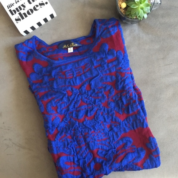 Francesca’s Collection Blue Rain Patterned Sweater Dress – Size Medium - Picture 1 of 5